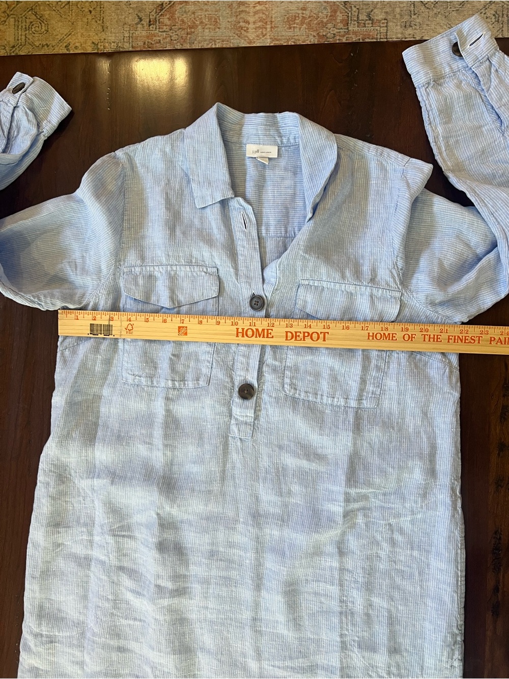 J. Jill Light Blue Linen Dress - Picture 4 of 8